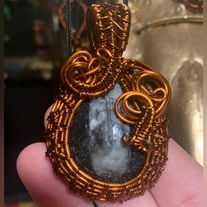 Wire Wrapped Orthoceras Fossil